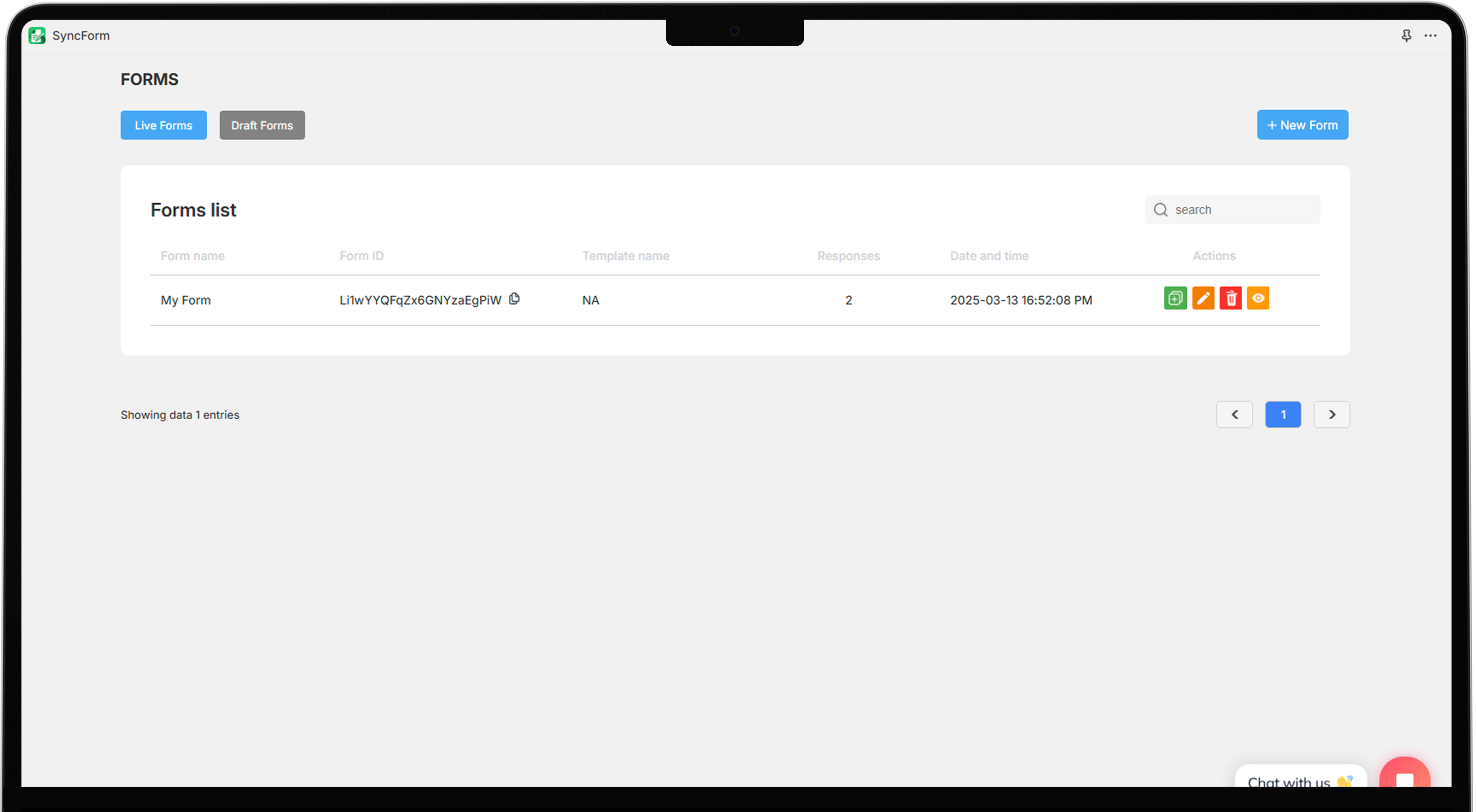 Configure the Form Setting
